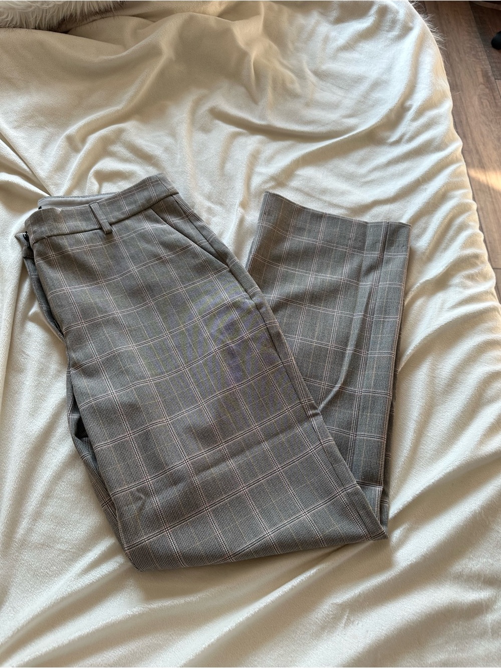 Express Editor Bootcut Plaid Pants
